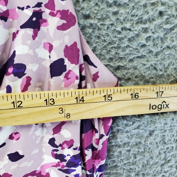 Boston Proper Dress Womens Size 10 Purple Ruched Sleeveless Stretch Sheath - Picture 6 of 8